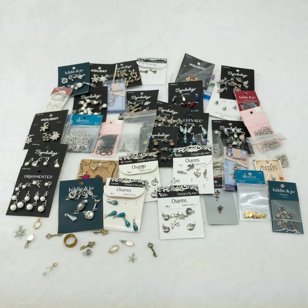 Earring Making Supplies Lot Jewelry Charms Findings Tools‎ Jump Rings Storage